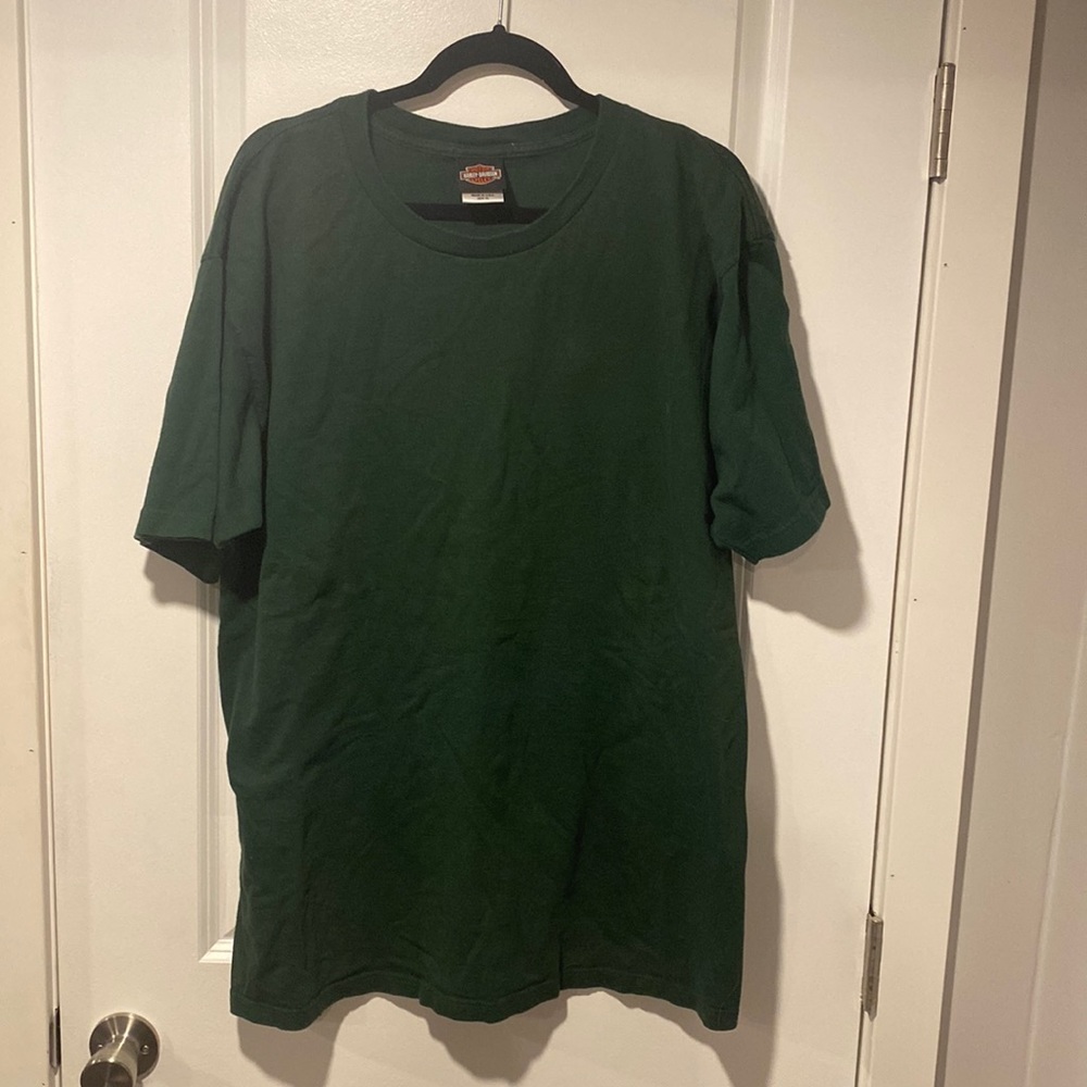 Harley Davidson Vintage 90's Blank T-Shirt Size in Green
